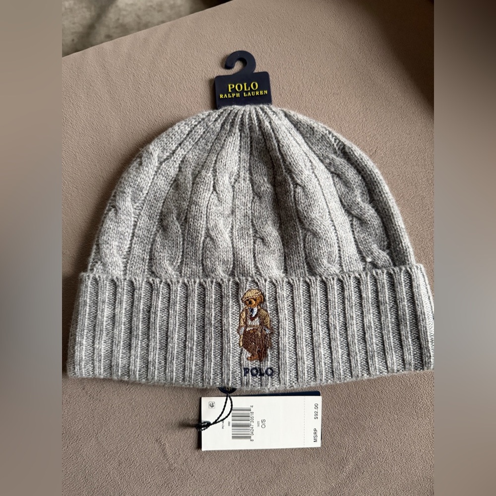 Polo by Ralph Lauren Gray Cable Knit Hat